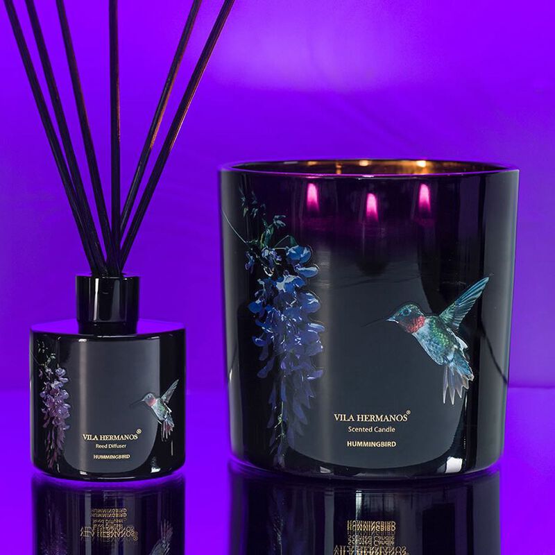 Candle in Jar JUNGLETOPIA COLIBRI HUMMINGBIRD 650gr 4.92 diam. X 4.92 in image number 2