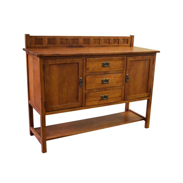 Crafters and Weavers Mission Turner Sideboard With 3 Drawers And 2 Doors