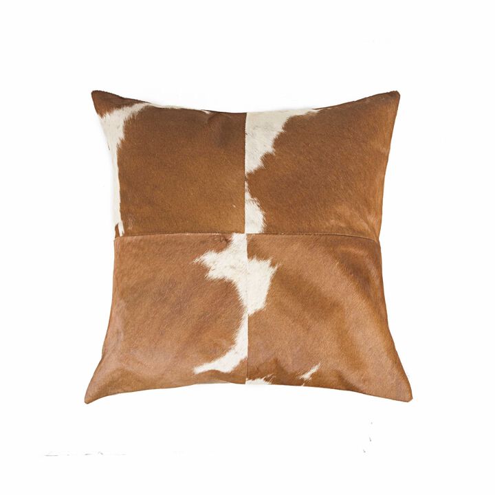 Genuine Cowhide Throw Pillow Cover for Sofa, Couch, or Living Room Decor