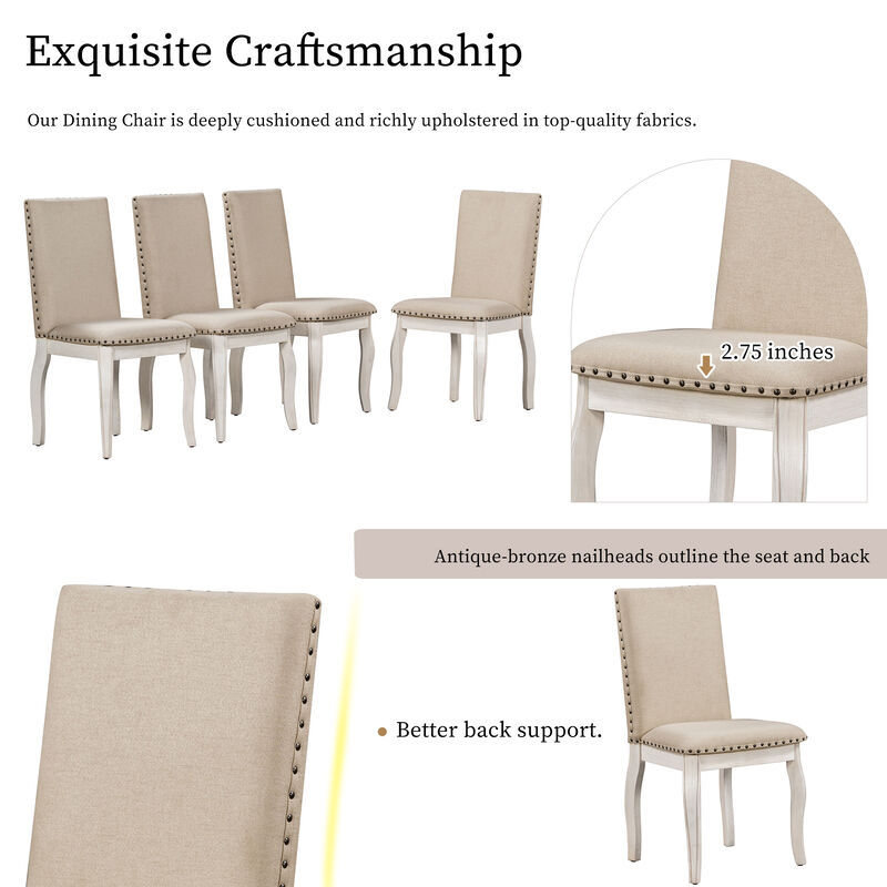 Merax 5-Piece Farmhouse Dining Table Chairs Set