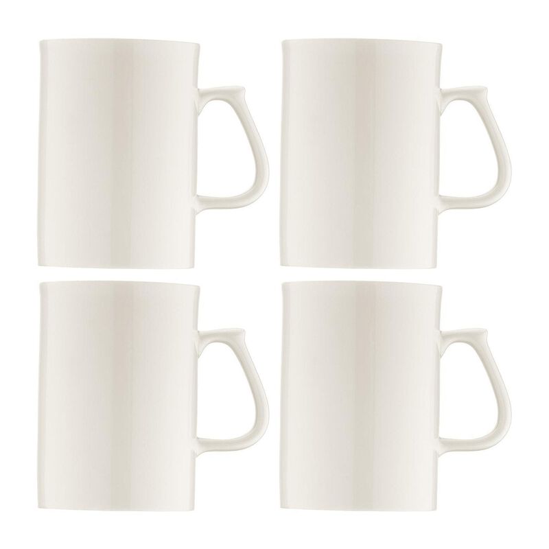 Banquet dia.4.5" h:4" 10 oz. Round Warm White Vitrified Mug (Set of 4) image number 0