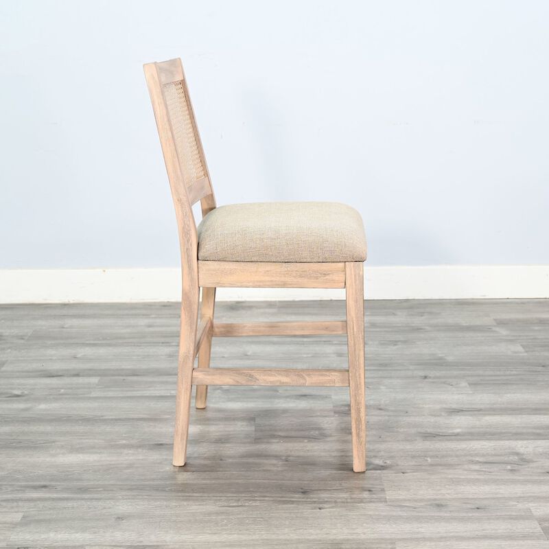 Sunny Designs Cane Back Cushion Seat Counter Stool (Set of 2) image number 3