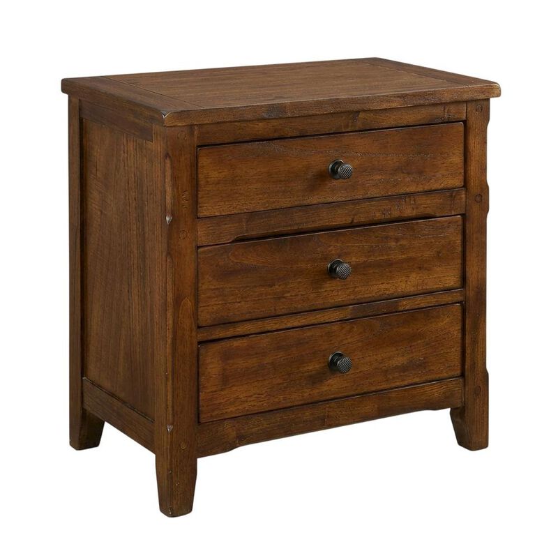 Starlight Canyon Home Nightstand with Style and Mindi Wood for Bedroom Storage image number 0