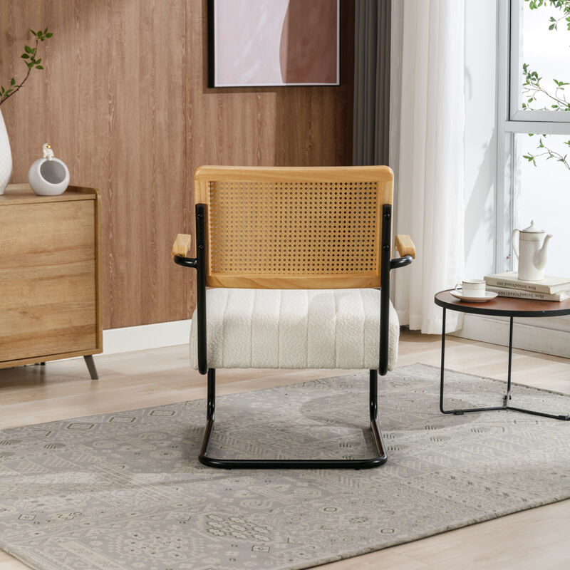 Accent Chair Modern Industrial Slant Armchair with Metal Frame Premium High Density Soft Single chair for Living Room Bedroom