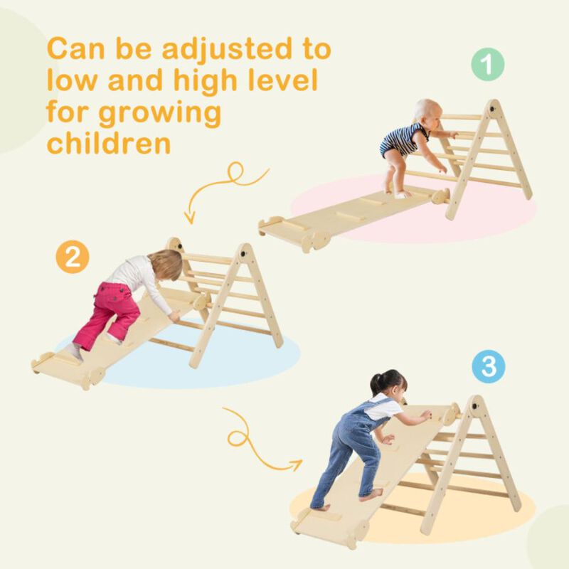 Hivvago 7-in-1 Indoor Climbing Toys for Toddlers with Reversible Ramp