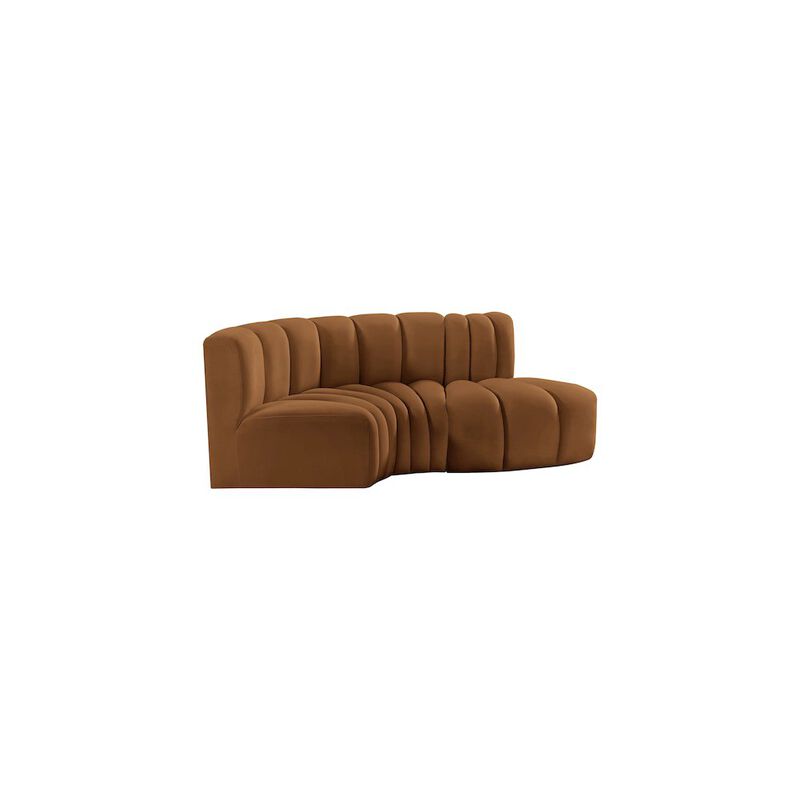 Meridian Furniture Arc Saddle Velvet Modular Sofa