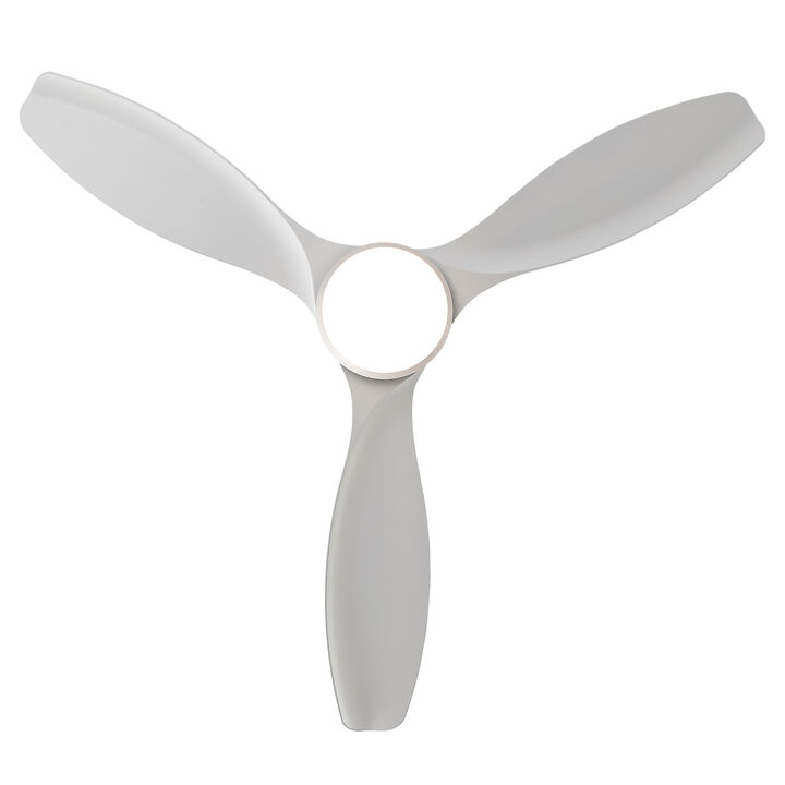 ELEMENT ACE 52-Inch Ceiling Fan with Dimmable Tri-Color LED Light, Reversible Quiet DC Motor, Remote Control, 3 ABS Blades Ideal for Bedroom Living Room Dining Areas