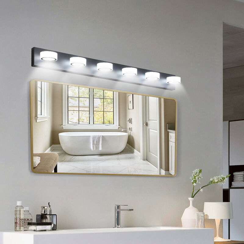 ELEMENT ACE Dimmable 6-Light LED Vanity Wall Light Fixture with 360&deg; Rotatable Joints Ideal for Bathroom Mirror, Shower, Dressing Room and Living Space Decor image number 1