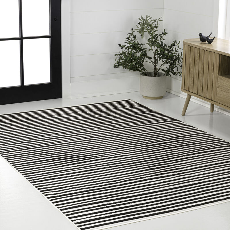 Aarhus Minimalist Scandi Striped Area Rug