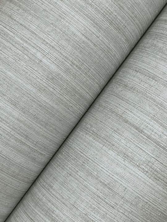 Silk Essence Light Green Faux Fabric Wallpaper