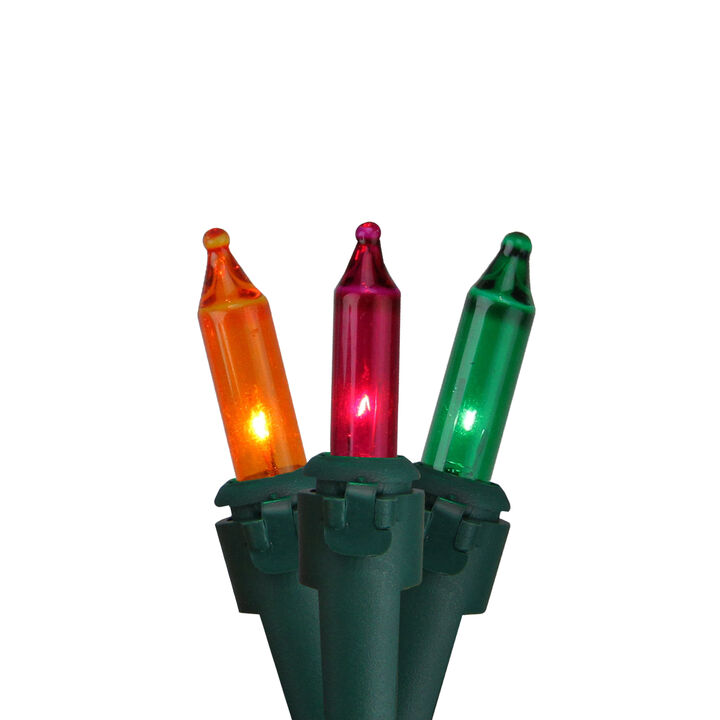 100-Count Multicolor Mardi Gras Mini Christmas Light Set  20.6ft Green Wire