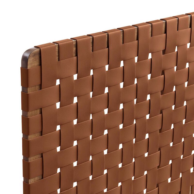 Sparta Weave Vegan Leather Full Headboard image number 6
