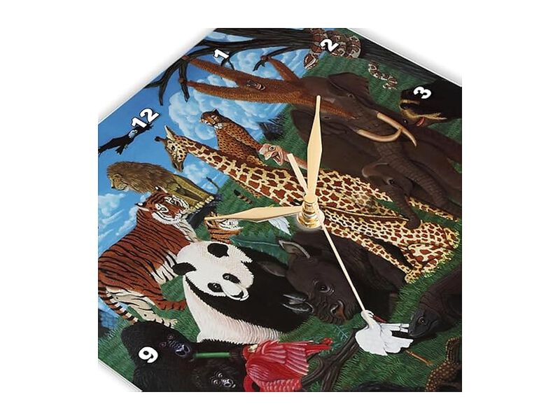 Zoo Animals Wall Clock 10 Inch Home Decor image number 3