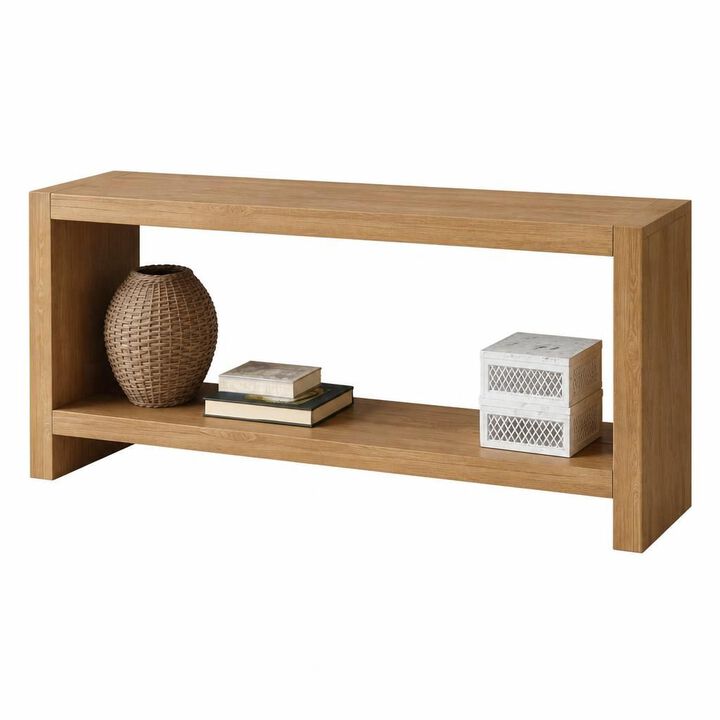 GOODSILO 2-Tier Rustic Farmhouse Console Table, Vintage Entryway Sofa Table for Behind Couch, Living Room and Hallway