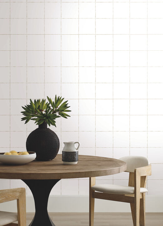 La Vitre Plaid Graphite Wallpaper