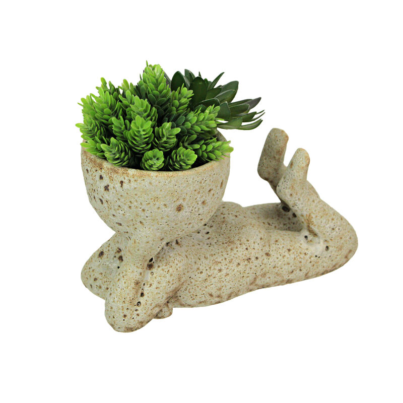 Contemplative Muse Planter &ndash; Cement Sculpture, Artistic Home Decor Accent image number 2