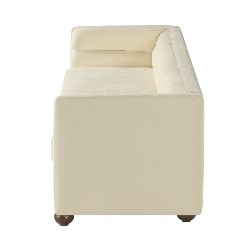 Gaxgox Modern Chenille 3 Seater Sofa image number 5