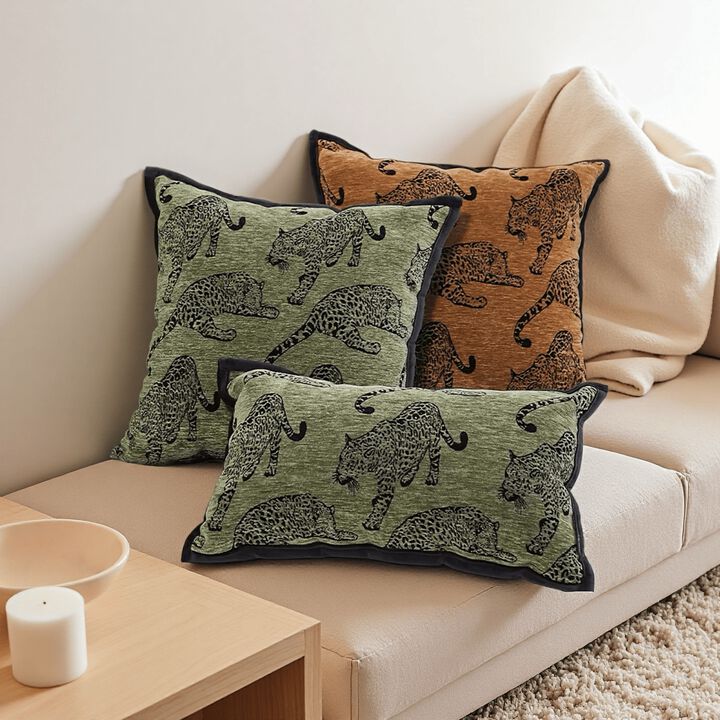 AAW Luxurary French Leopard Throw Pillow Cover Set of 2