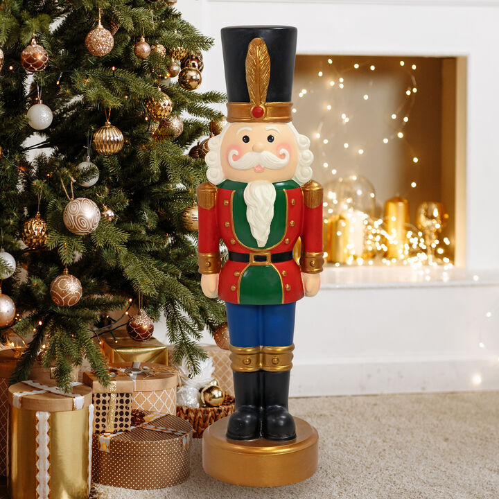 Sunnydaze Tommy the Toy Soldier Nutcracker Statue - 37" H