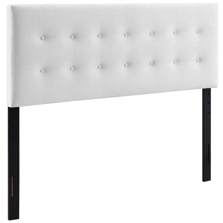 Emily Biscuit Tufted Performance Velvet Full Headboard