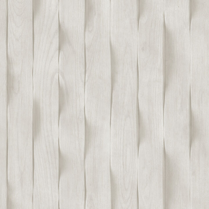 Wavy Wood Slats Wallpaper