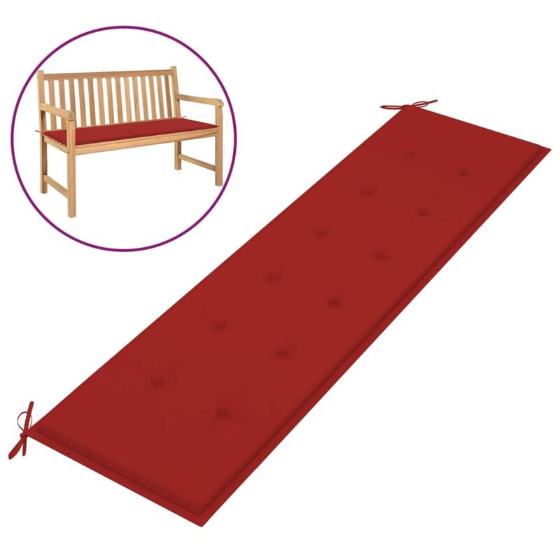 vidaXL Garden Bench Cushion Red 70.9"x19.7"x1.2"