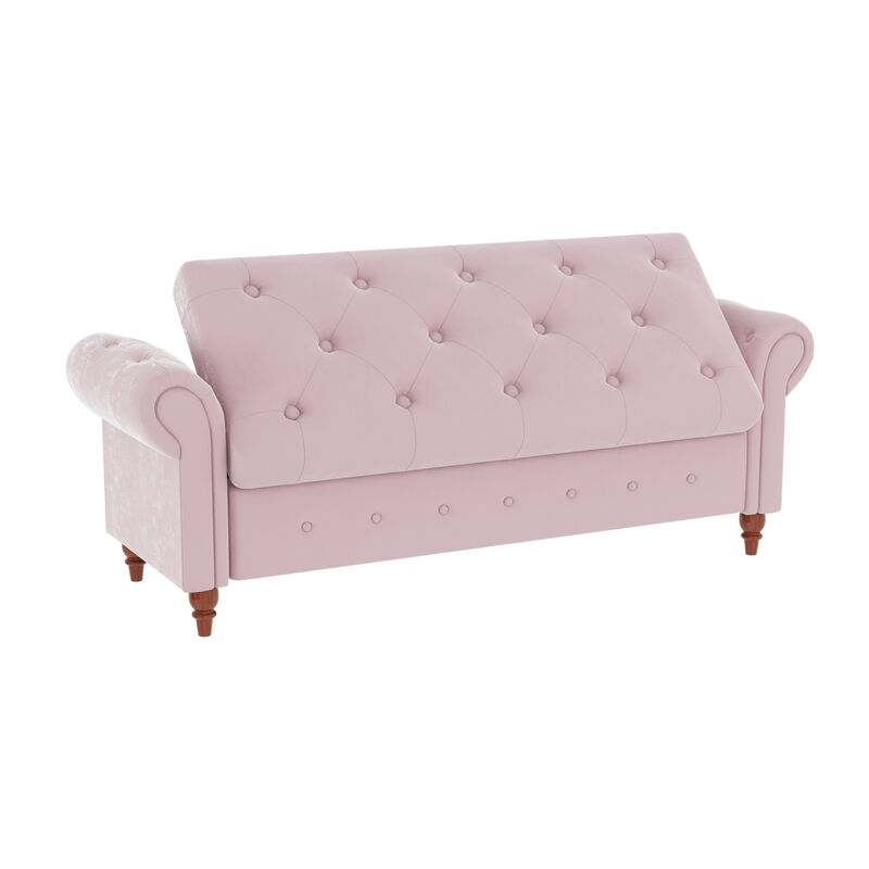 Streamdale Bed Bench Pink Velvet image number 7