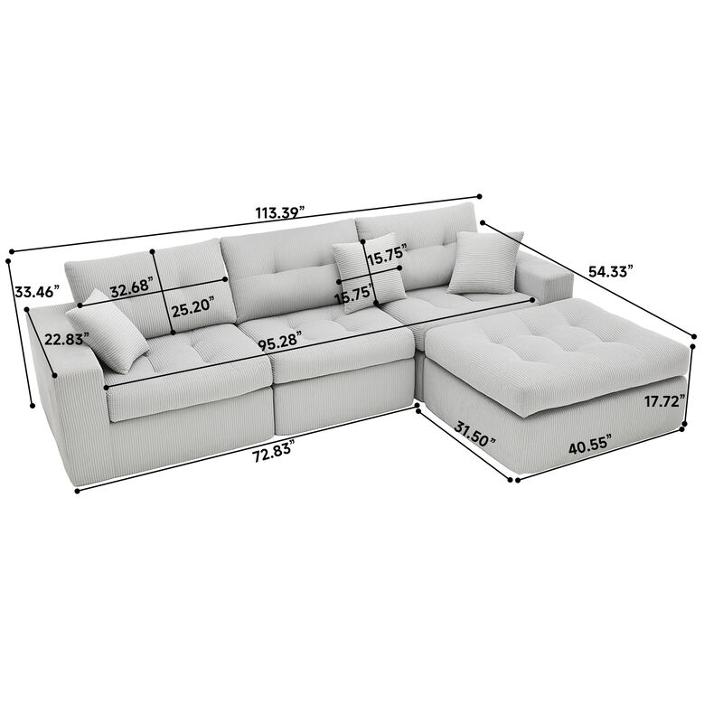 Zutdab L-Shaped Sectional Couch image number 7