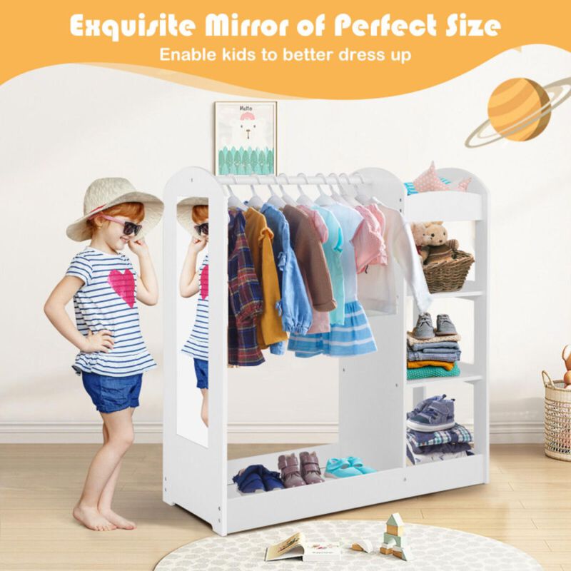 Hivvago Kids Dress Up Storage with Mirror