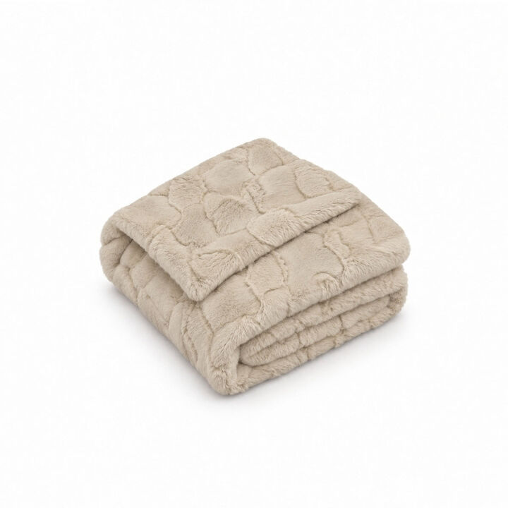 Ojai Large Faux Fur Throw Blanket