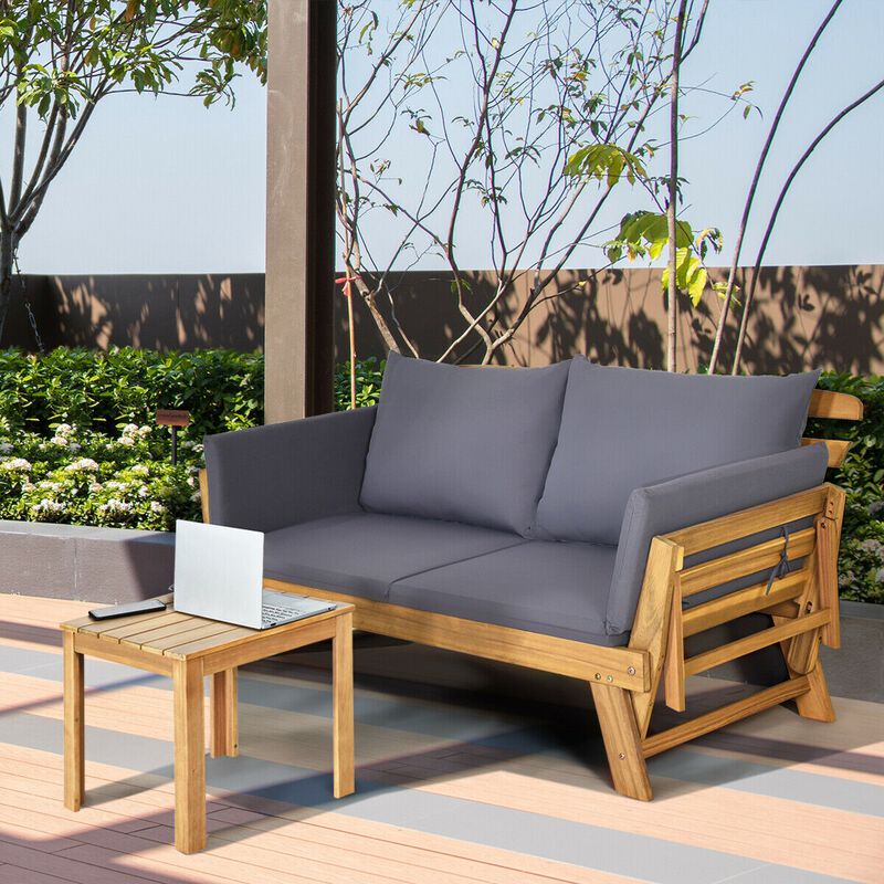Outdoor Convertible Sofa Chair &ndash; Adjustable Patio Seat with Plush Cushions image number 1