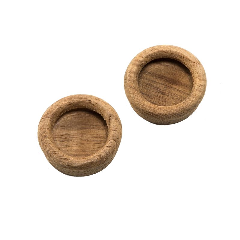 HomeRoots Set of Two Brown Wood Drawer Pull Knobs image number 2