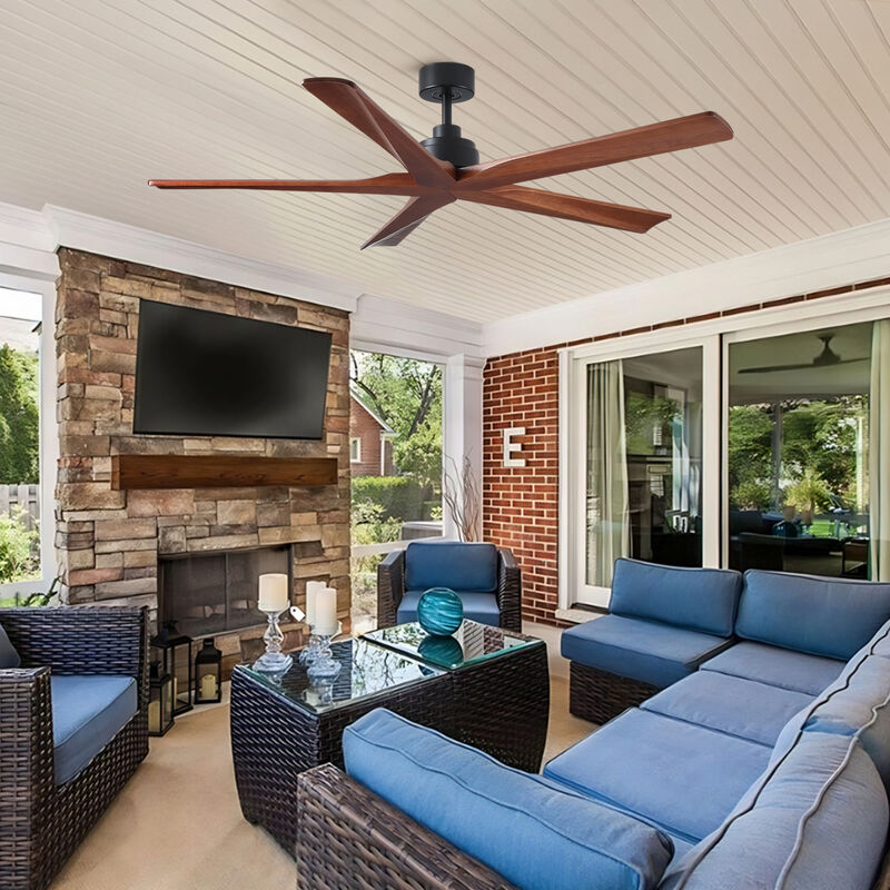 ELEMENT ACE Low Profile Reversible Ceiling Fan with Remote Control Quiet Operation Energy Efficient DC Motor 6 Adjustable Speeds Ideal for Medium Sized Rooms Year Round Use image number 4