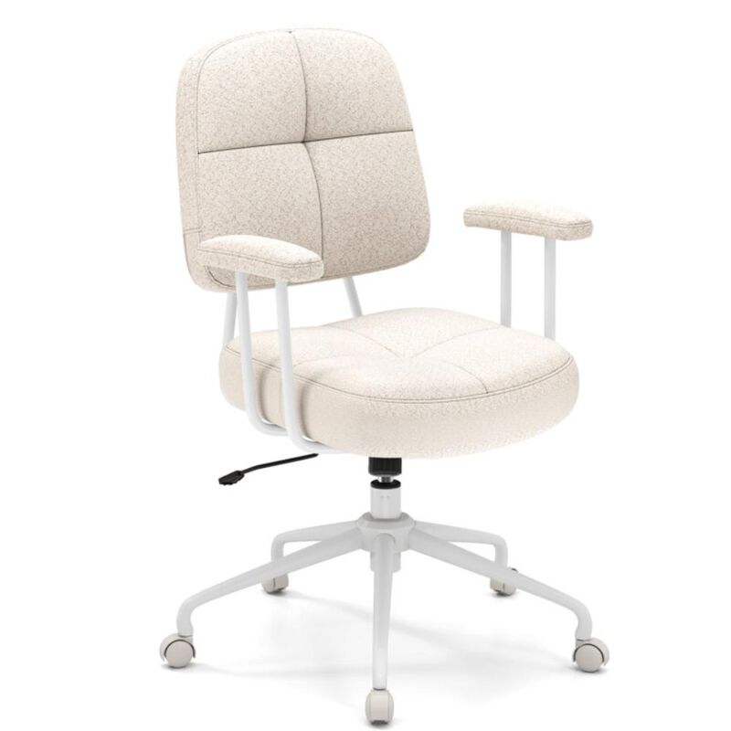 Hivvago Leathaire Upholstered Task Home Office Chair with Cushioned Back