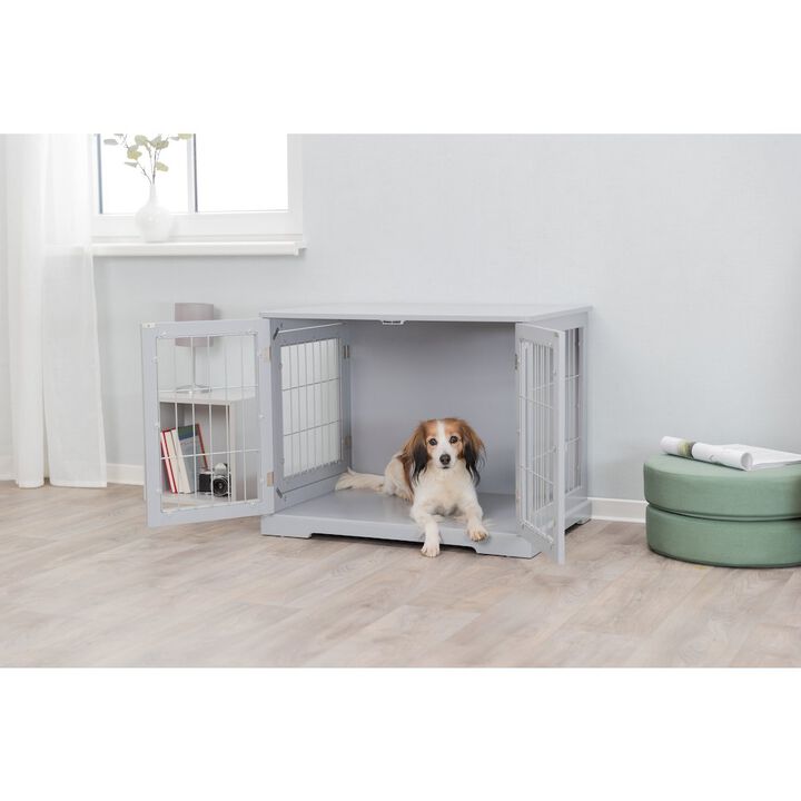 TRIXIE Dog Crate, Wooden Indoor Kennel Furniture for Dogs Up to 25 lb