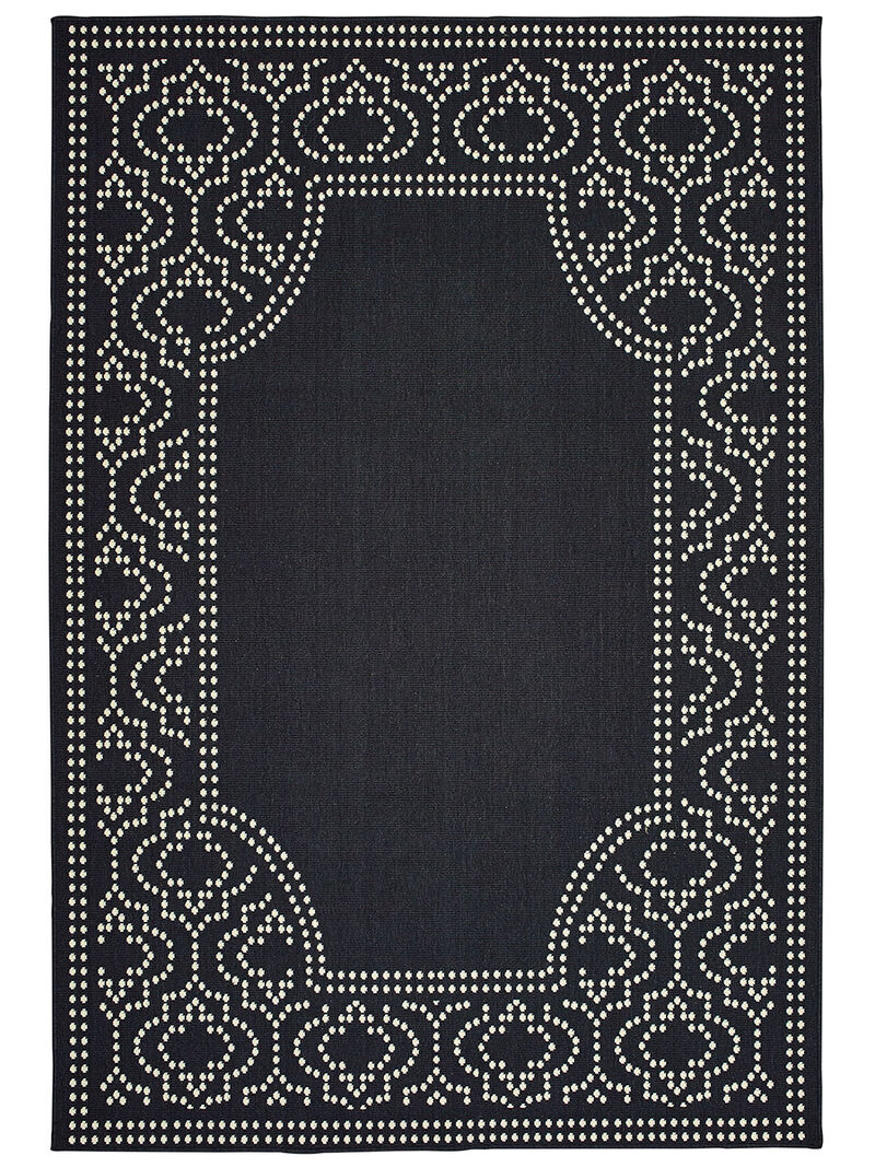 Marina 2'5" x 4'5" Black Rug