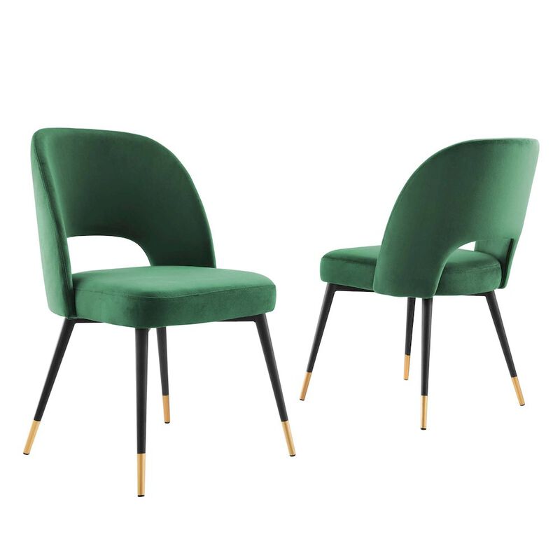 Rouse Performance Velvet Dining Side Chairs Set of 2 image number 0