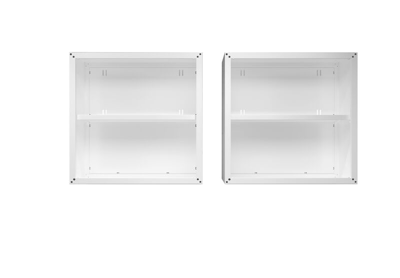 Fortress White Floating Garage Cabinets (Set of 2)