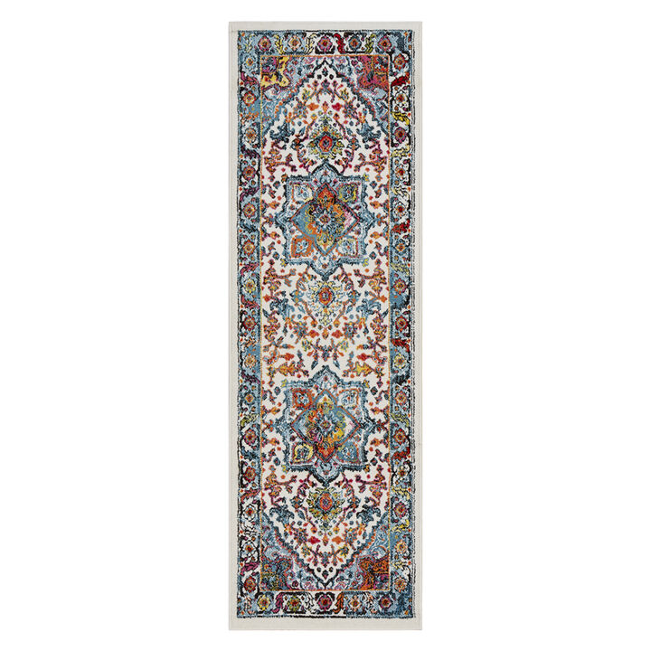 HomeRoots Medallion Runner Rug