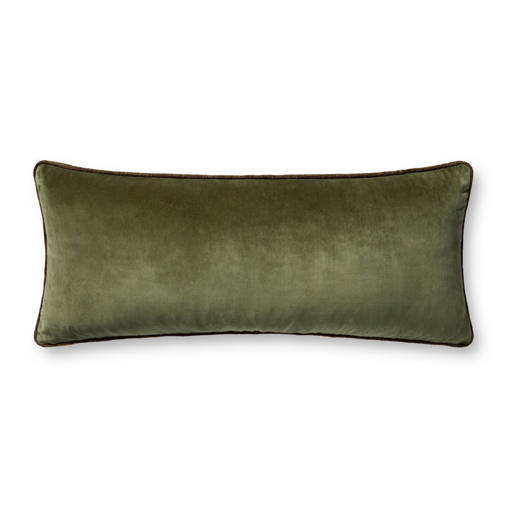 Liza Dark Green 13''x35'' Cover w/ Poly Pillow