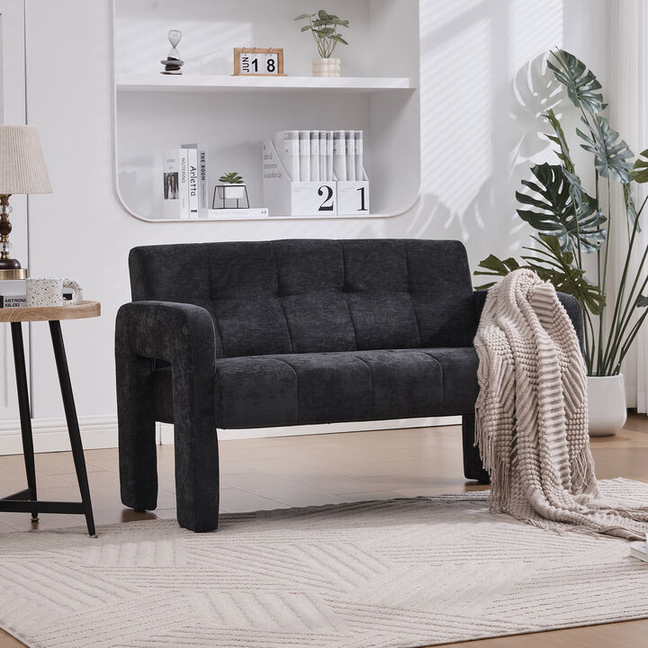 Merax Nordic Modern Chenille 2-Seater Loveseats Ergonomic Spacious Seating with Sturdy Frame