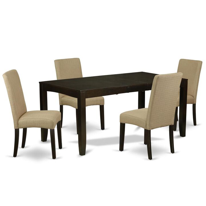 East West Furniture Dining Room Set Cappuccino