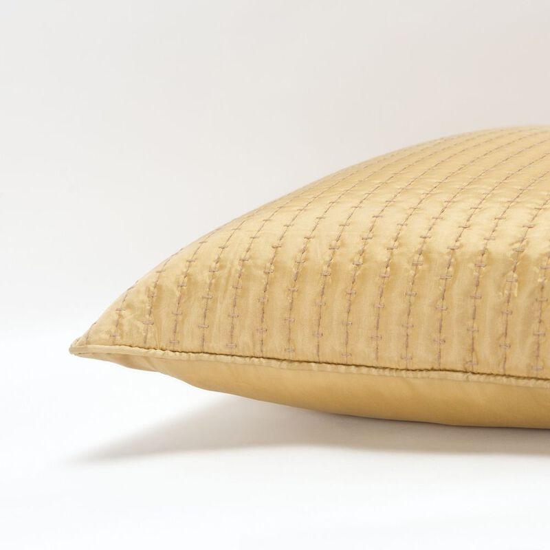 Homezia Gold Smooth Weaved Modern Throw Pillow image number 4