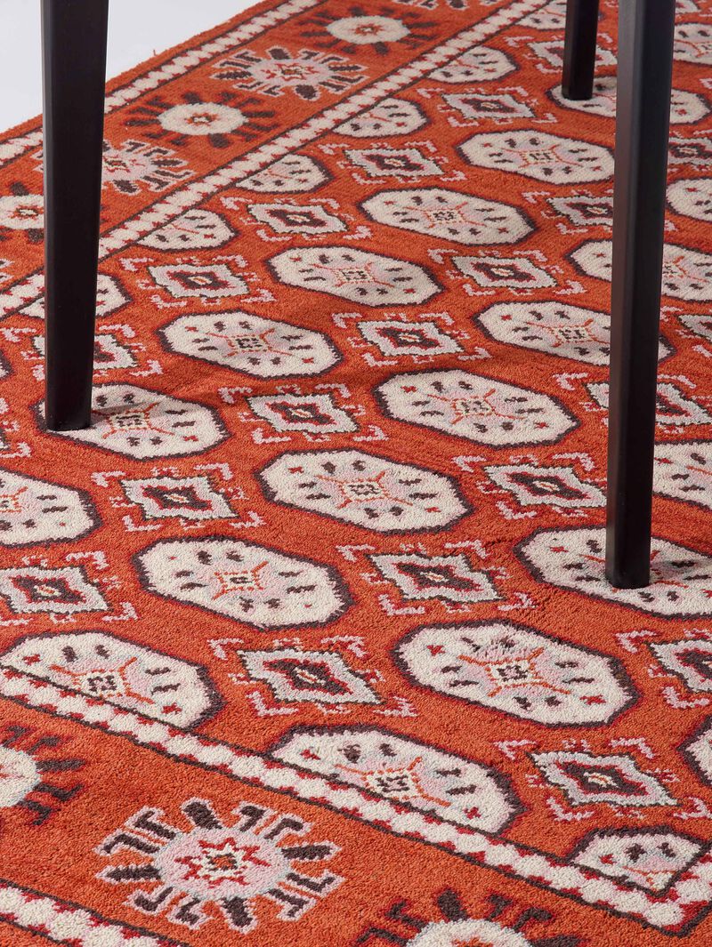 RUGSOTIC CARPETS HAND KNOTTED WOOL & SILK ECO-FRIENDLY ORIENTAL AREA RUGS  - Rectangle Shape, Classic Oriental Traditional , Low Pile Handmade Area Rugs (AF0119) image number 2