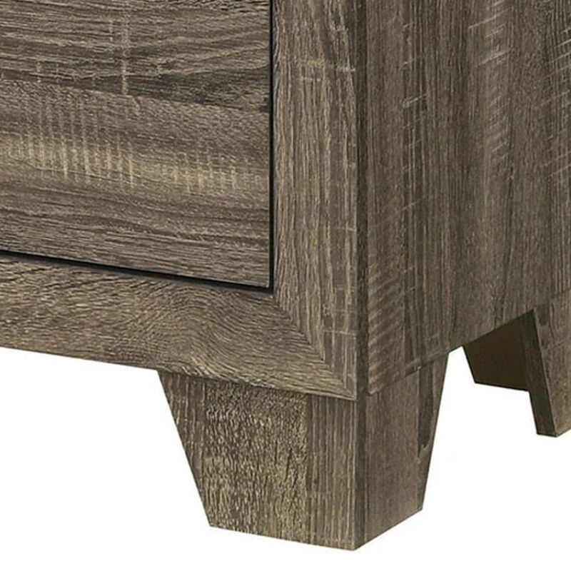 Shannon 45 Inch Tall Dresser Chest, Wood, Metal Handles, 4 Drawers, Brown