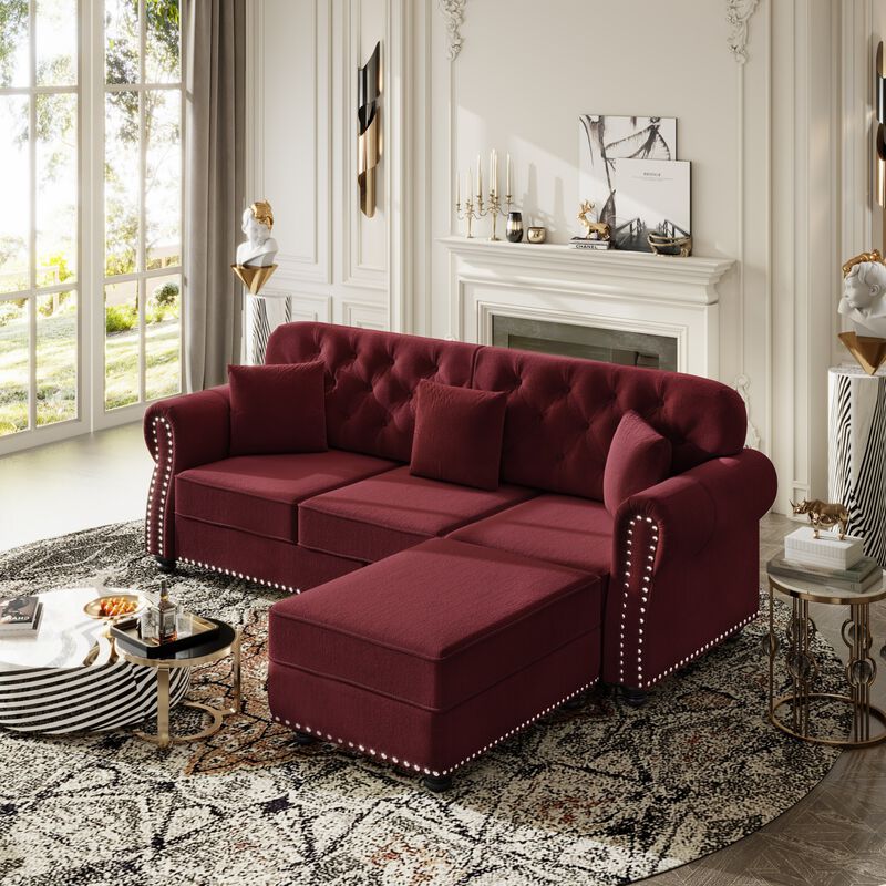 Wurtda Modern Chesterfield Sofa image number 2