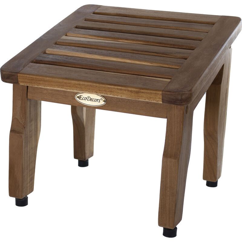 EcoDecors&reg; Eleganto&reg; 12&rdquo; Teak Bathroom Shaving Foot Rest