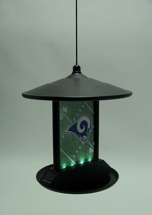 Los Angeles Rams Logo Solar Powered Hanging Birdfeeder