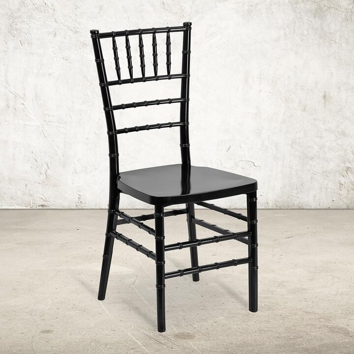 Flash Furniture HERCULES PREMIUM Series Black Resin Stacking Chiavari Chair
