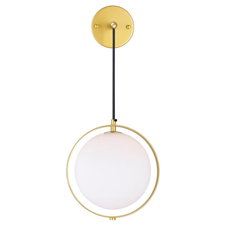 Da Vinci 1 Light Wall Light With Brass Finish